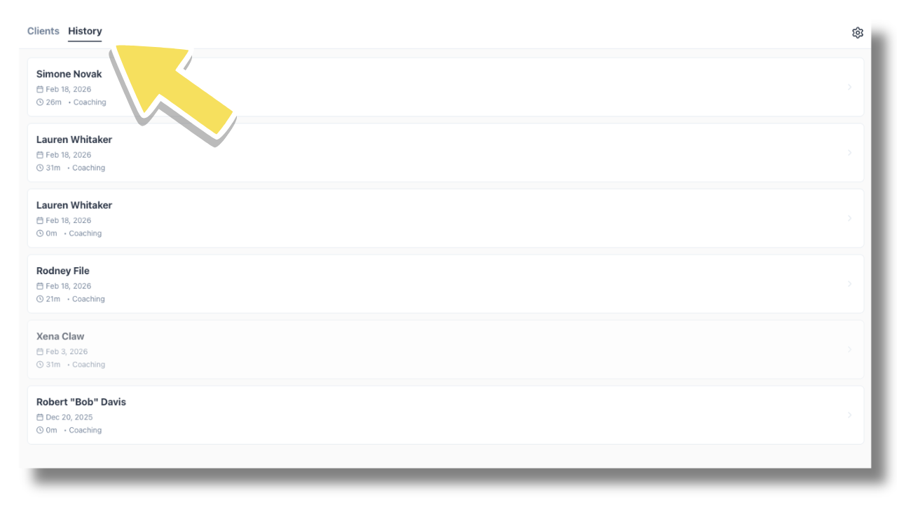 Reviewing Past Sessions